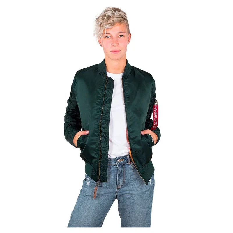 Alpha Industries Women's MA-1 VF 59 Bomber Jacket, Dark Petrol, X-Small