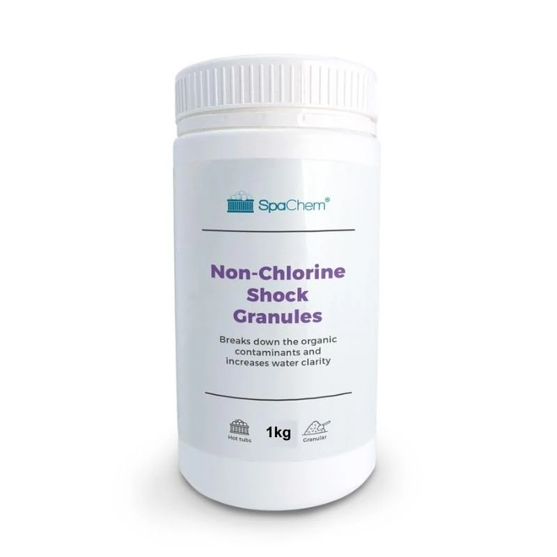 Non Chlorine Shock Granules 1kg Tub - For bromine and chlorine users, oxygenates water and reactivates dormant bromine & chlorine.
