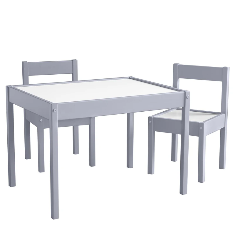 Baby Relax Hunter 3 Piece Kiddy Table and Chair Set, Gray
