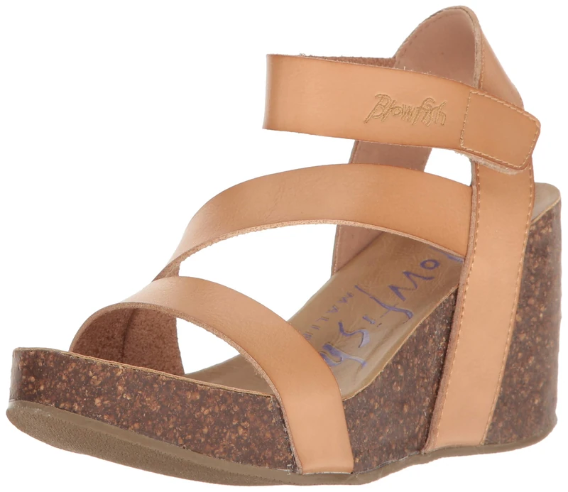 Blowfish Malibu Women's Hapuku Wedge Sandal, Nude Dyecut, 4 UK