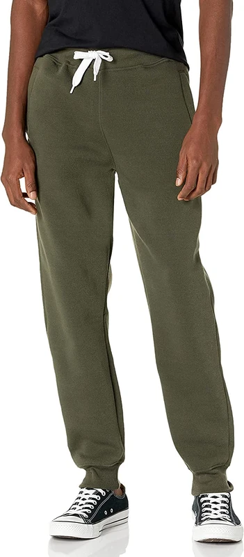 Southpole Men's 1570 Basic Active Fleece Jogger Sweatpants, Olive, X-Large