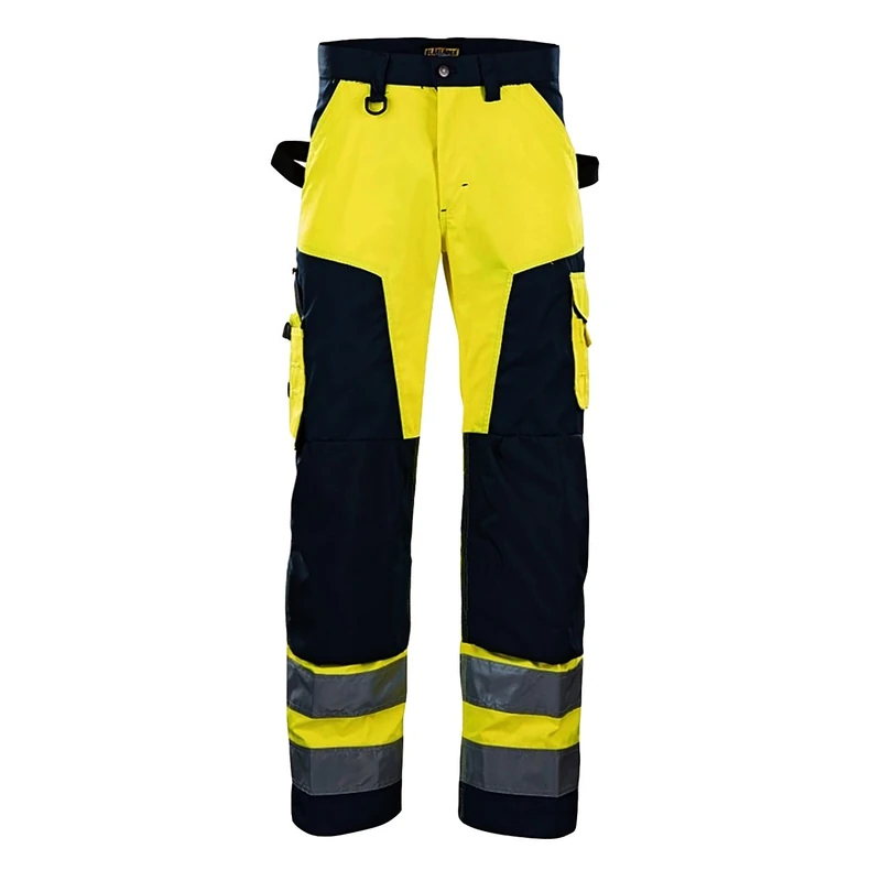 Blakläder 156618113399D124 Size D124 High Visibility Trousers without Nail Pockets - Yellow/Black