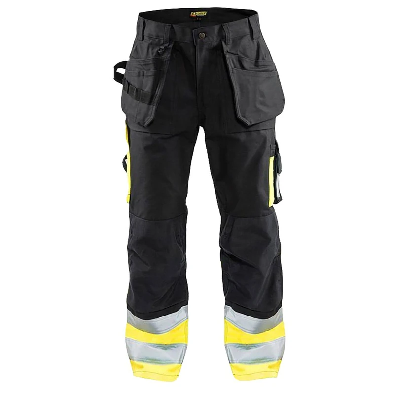 Blakläder 152913709933C44 Size C44 High Visibility Craftsman Trousers - Black/Yellow - Image 1
