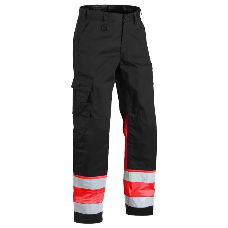 Blakläder 156418119955C44 Size C44 High Visibility Trousers - Black/Red