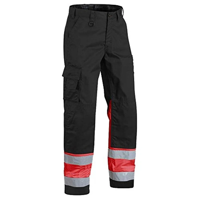 Blakläder 156418119955C50 Size C50 High Visibility Trousers - Black/Red