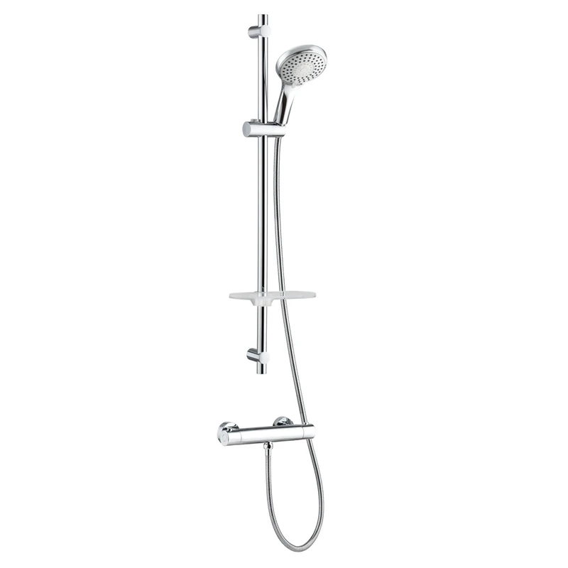 Wirquin 60721393 Rimini Comfort Shower Thermostatic Shower Set with Mixer Valve