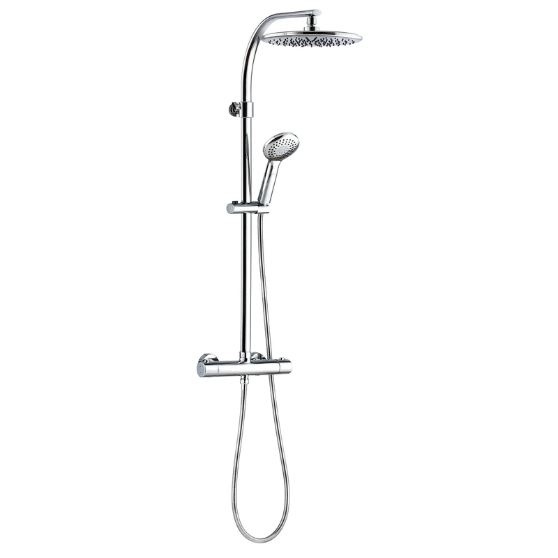 Wirquin 60721387 Siena Comfort Shower Column with Thermostatic Mixer, Chrome-Plated