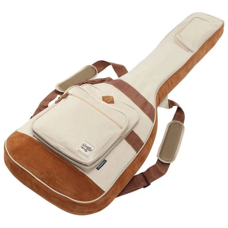 Ibanez IBB541-BE PowerPad Designer Bass Guitar Bag – Padded Electric Bass Bag | Neck Support Strap | Storage Pockets & Backpack Straps - Beige