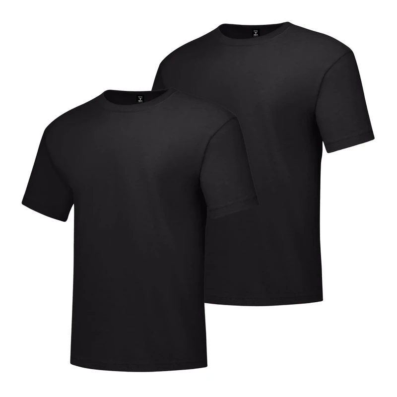 Hanes Men's Beefy Short Sleeve Tee Value Pack (2-Pack) (Availble in Tall) T-Shirt, Charcoal Heather, Medium (Pack of 2)