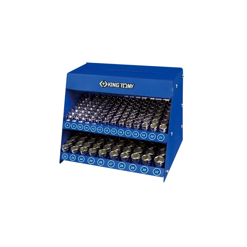 KING TONY 4572MR Standard Socket Shelf Set, 1/2-inch Drive, 172 Pieces