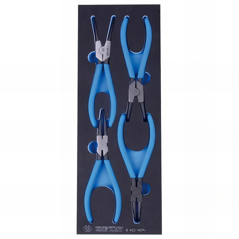 KING TONY 9-44214Gpv Circlip Plier Set For Eva Trolley, 4 Pieces