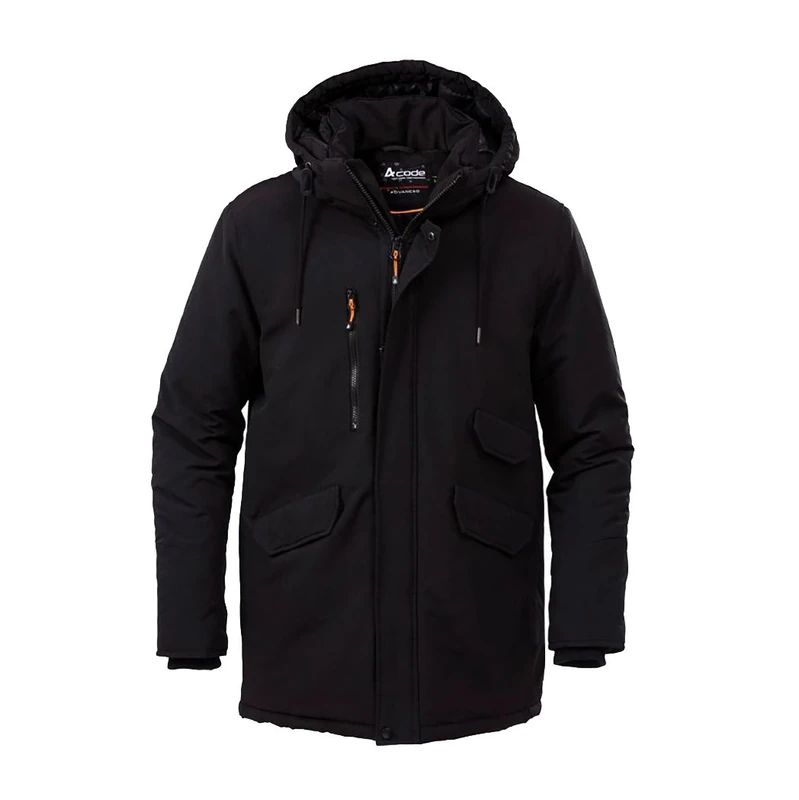 Acode 108586-940-S 1447 Men's Winter Parka, Black, Small - Image 1