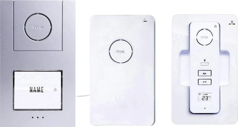M-e modern-electronics 40941 DECT Wireless Door Intercom Complete Set 1 Family House White Silver - Image 1