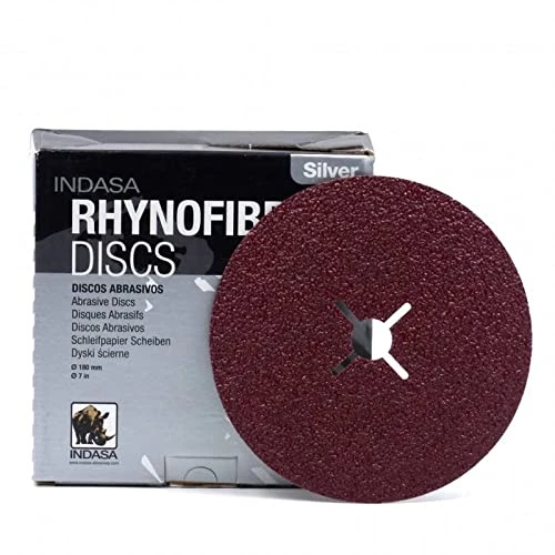 Indasa Rhynofibre Disc on Silver Diameter 180 mm CR P36