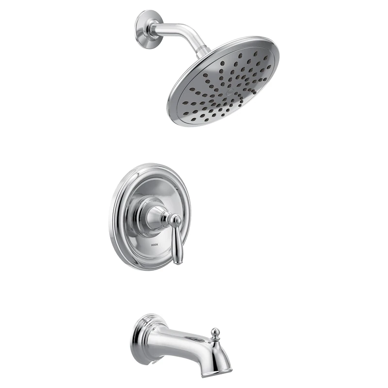 Moen T2253EP Brantford Tub Shower Faucet System with Rainshower Showerhead Without Valve, Chrome