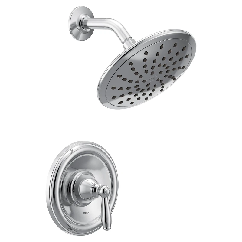 Moen Trim Kit T2252EP, Brantford Shower Only System with Rainshower Showerhead Without Valve, Chrome