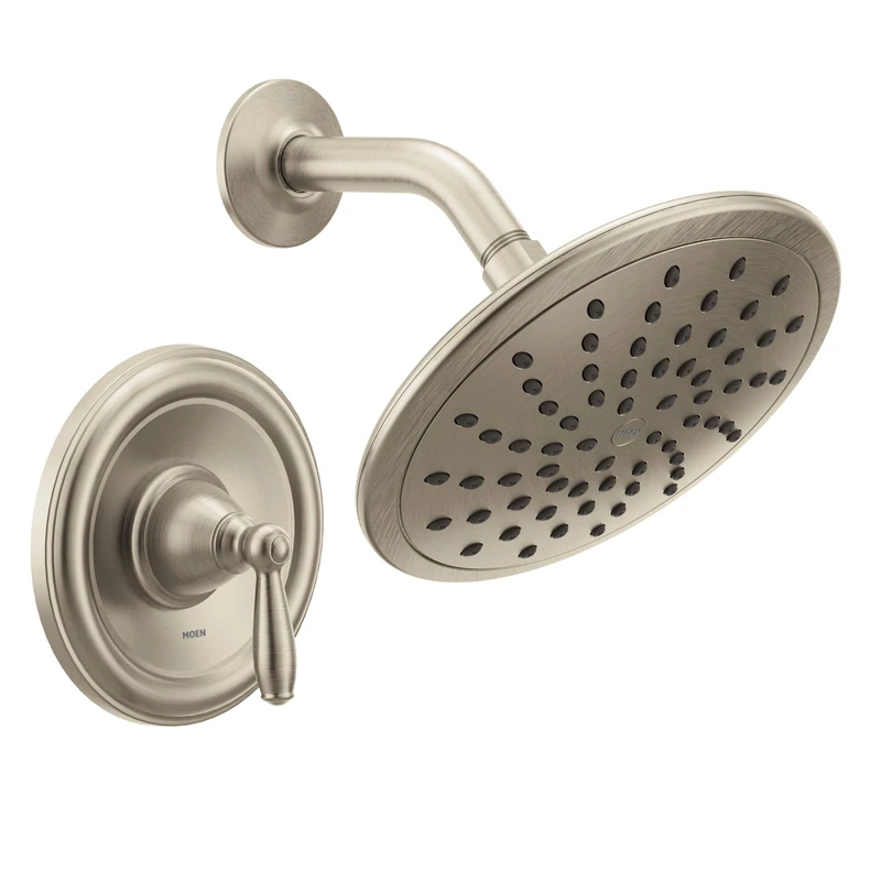 Moen Trim Kit T2252EPBN, Brantford Shower Only System with Rainshower Showerhead Without Valve, Brushed Nickel