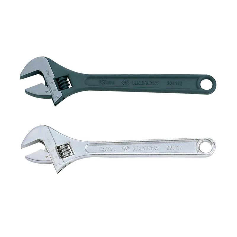 KING TONY 3611-18HR Chrome Vanadium Alloy Steel Adjustable Wrench, 450 mm Length