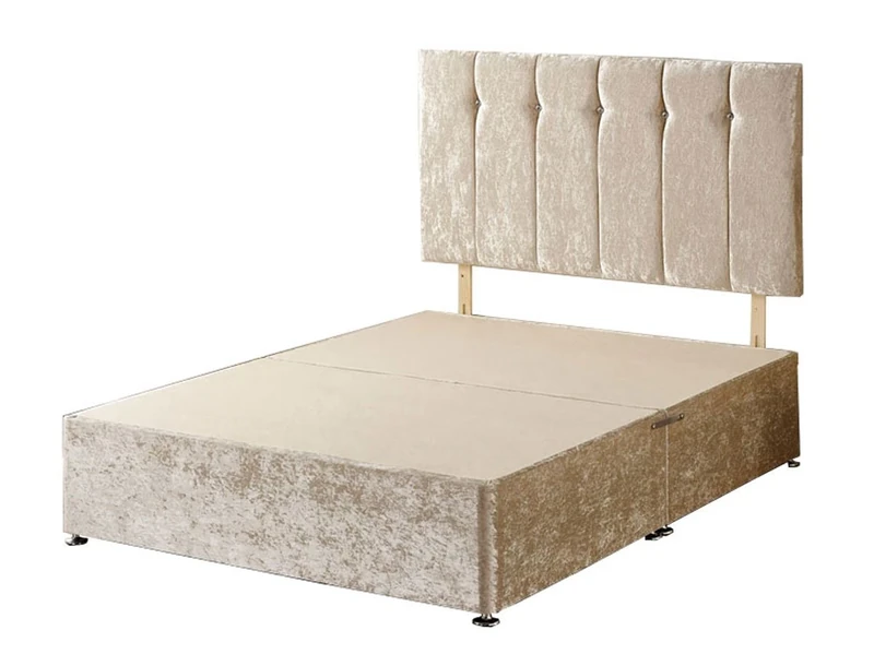 WINDSOR Divan, velvet, Cream, Double