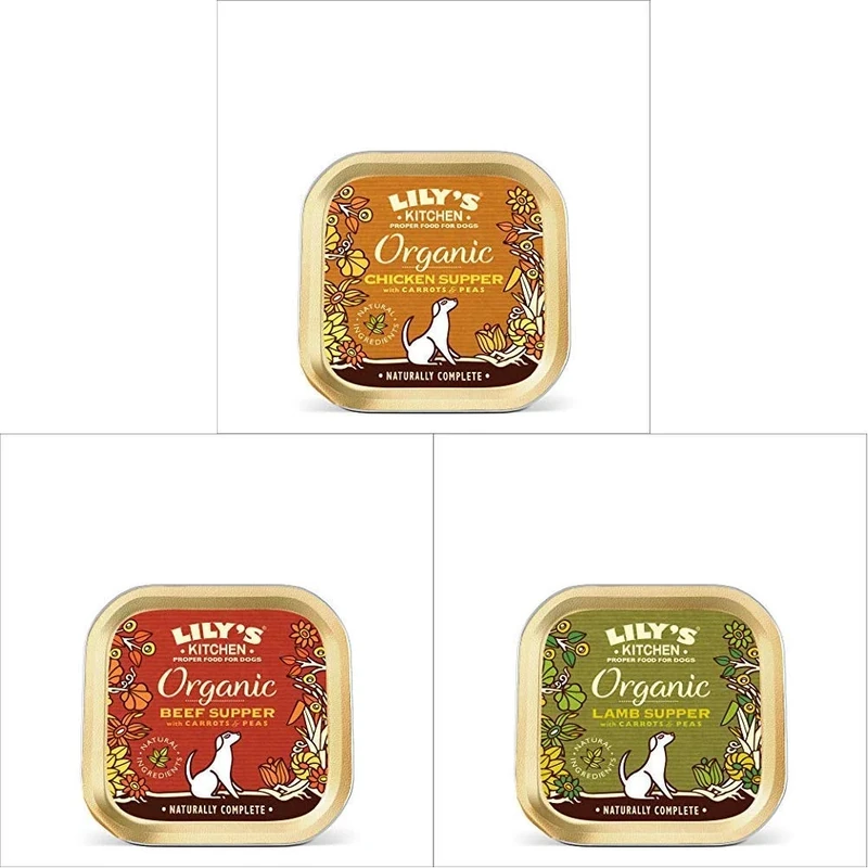 Lily's Kitchen Organic Supper Pack - Adult Wet Dog Food (3 x 11 Trays x 150 g)