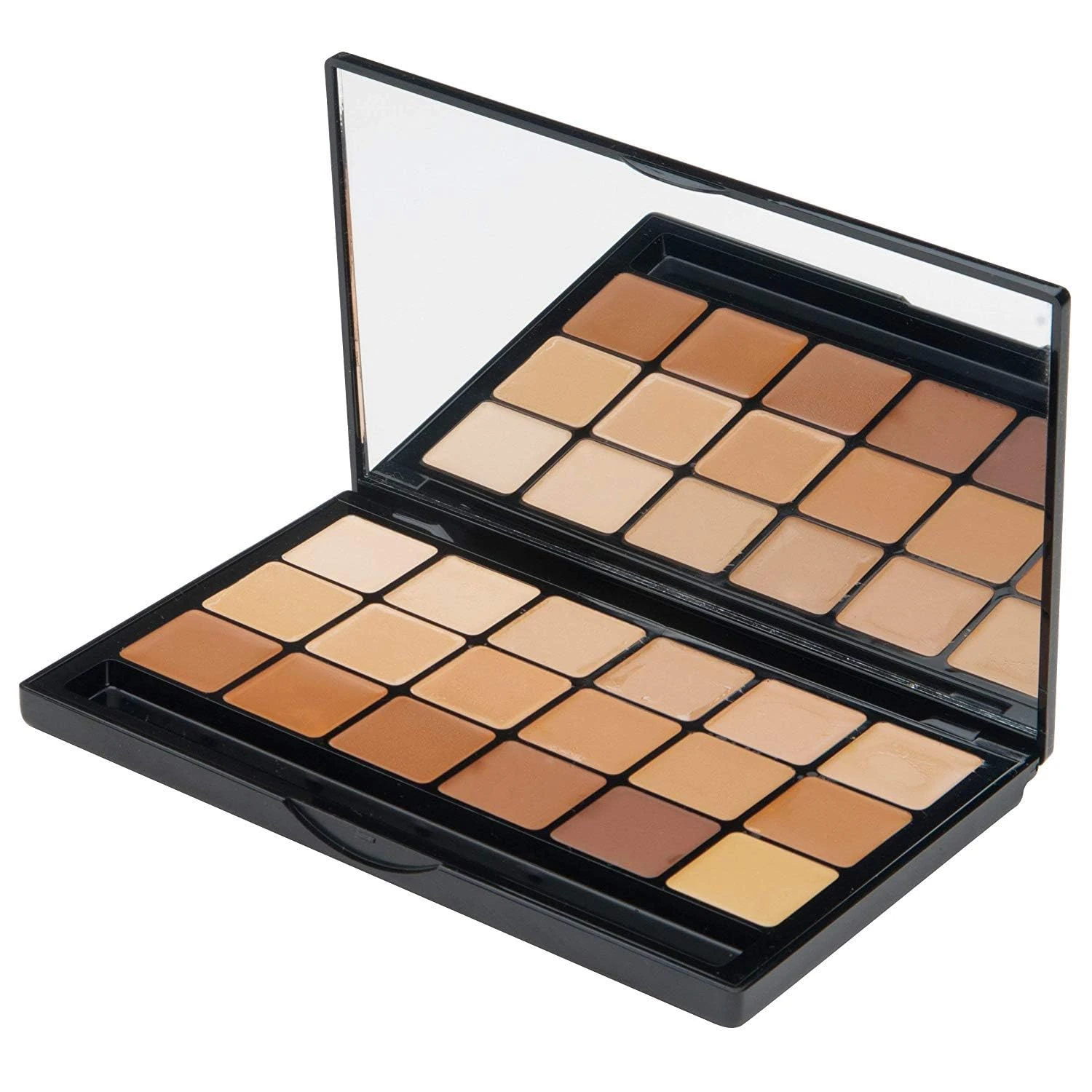 HD Glamour Compact Foundation - Warm | 18 Well Foundation Full Coverage Palette | Use as Cream Contour Palette/Contour Makeup, Under Eye Colour Corrector, Colour Corrector Dark Circles by Graftobian