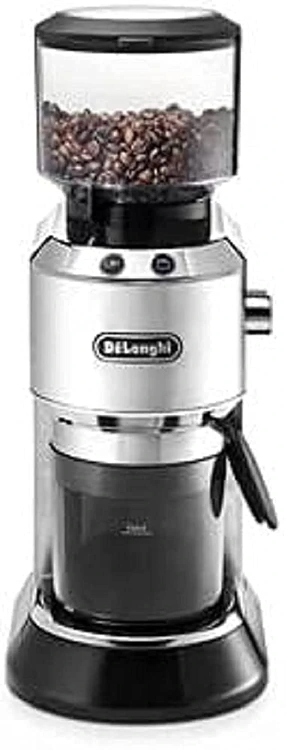 De'Longhi Dedica KG 520.M Electric Coffee, Full Metal Housing, Stainless Steel Cone Grinder, Grinding Adjustment, Silver