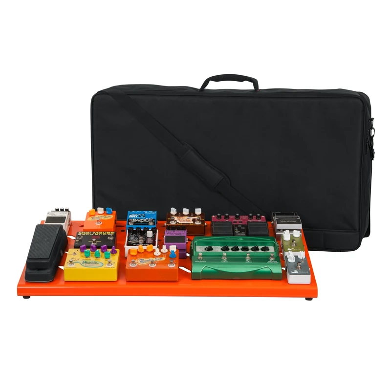 Gator Cases Aluminum Pedal Board with Carry Bag; Extra Large: 32" x 17" | Orange (GPB-XBAK-1)