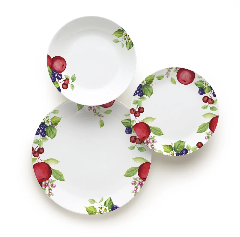 Excelsa Apple Table Service 18 Pieces, Porcelain, White