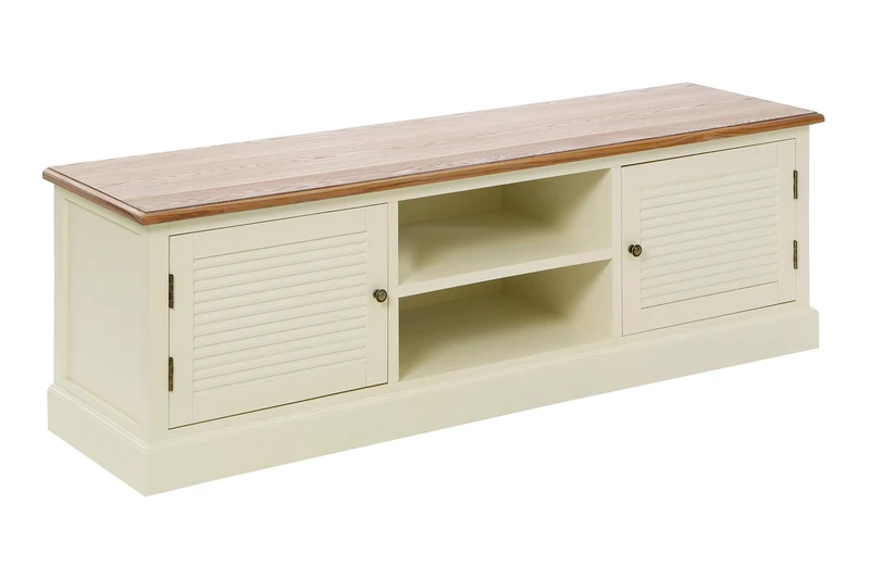 Premier Housewares Dorset Media Unit, Wood, Cream