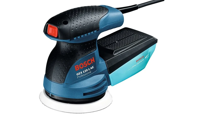 Bosch Professional GEX 125-1 AE Eccentric Sander (125 mm Sanding Plate, 250 W, 3 x Sanding Paper, in Storage Bag)