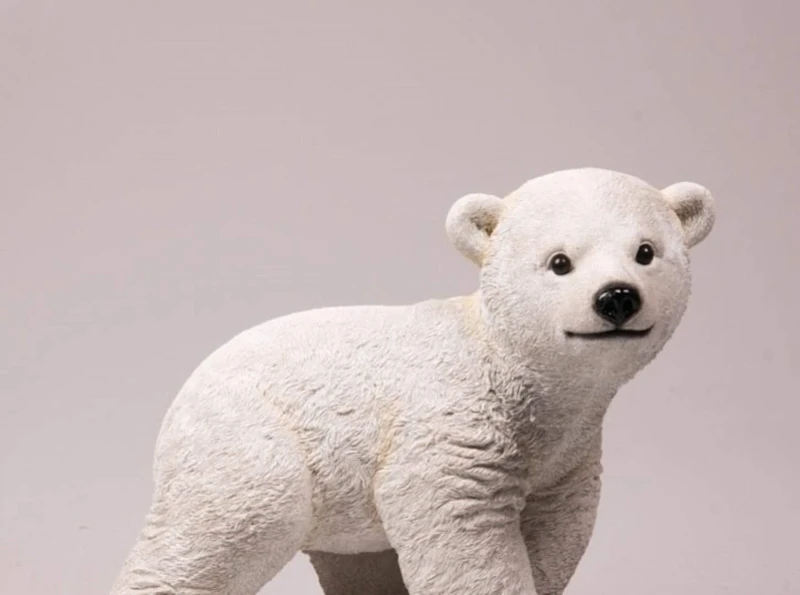 Farmwood 3119A 35 cm Real Life Polar Bear Figurine - Multi-Colour