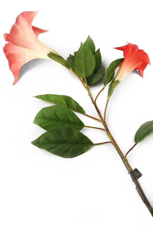Floral Elegance Artificial 108cm Single Stem Pink Angel's Trumpet Flowers x 6