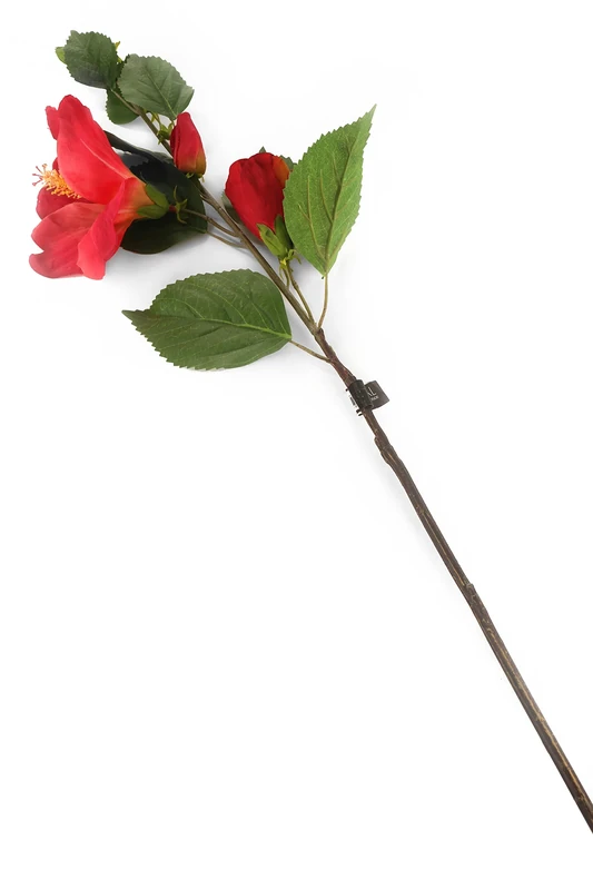 Floral Elegance Artificial 92cm Single Stem Pink Hibiscus Flowers x 12