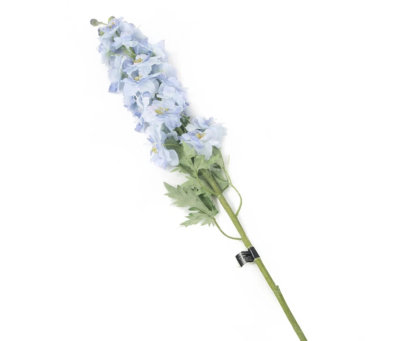 Floral Elegance Artificial 105cm Single Stem Blue Candle Larkspur Flowers x 12