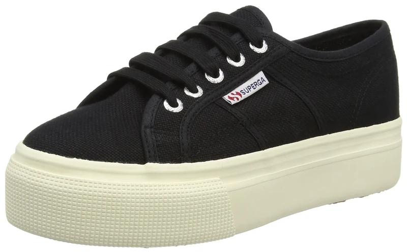Superga Women's 2790-lamew Sneaker, Black, 5.5 UK