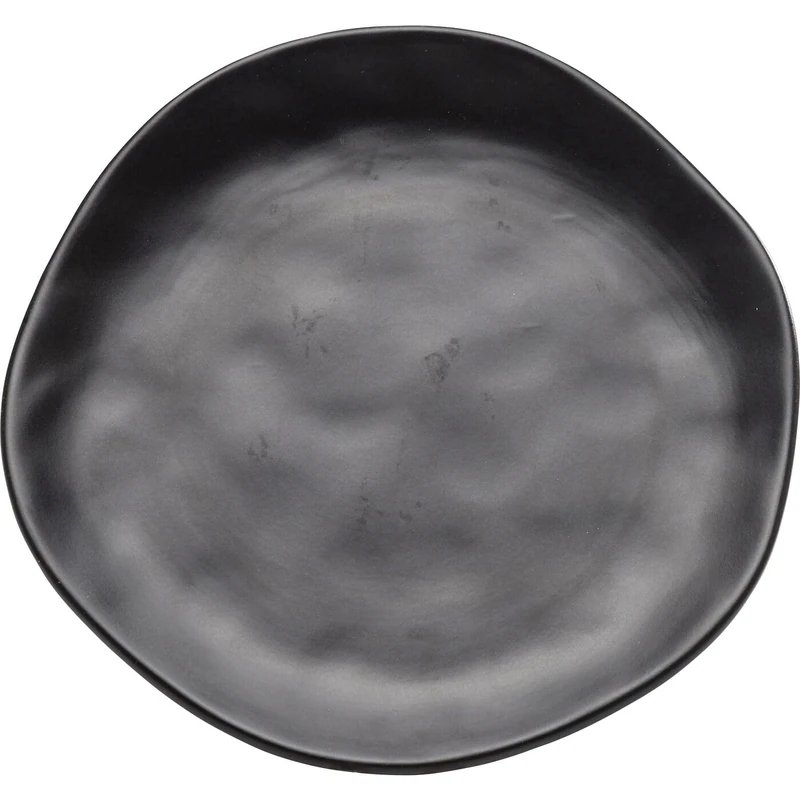 Kare Ceramic Plate, Black, 20 cm Diameter, 16