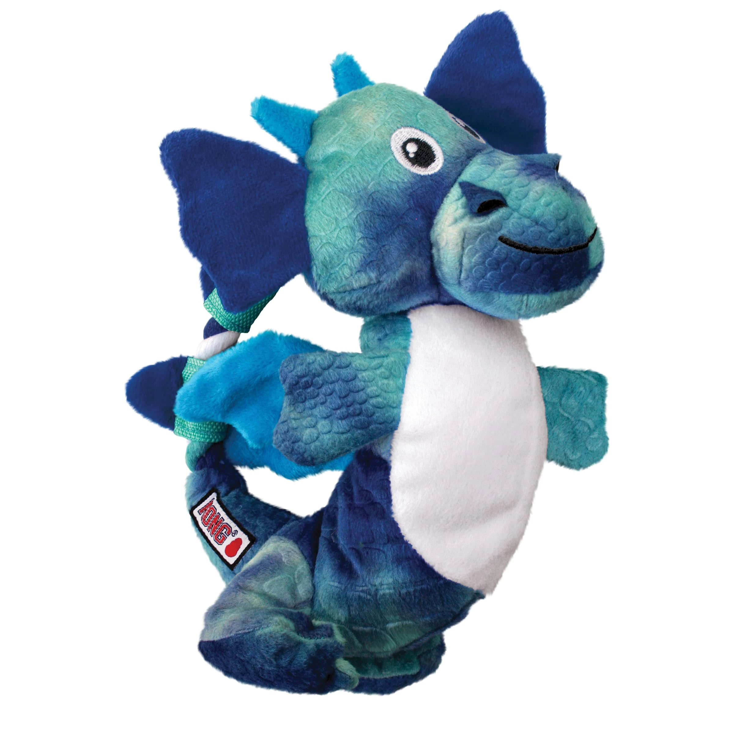 KONG - Dragon Knots - Internal Knotted Ropes and Minimal Stuffing for Less Mess (Assorted Colours) - For Medium/Large Dogs