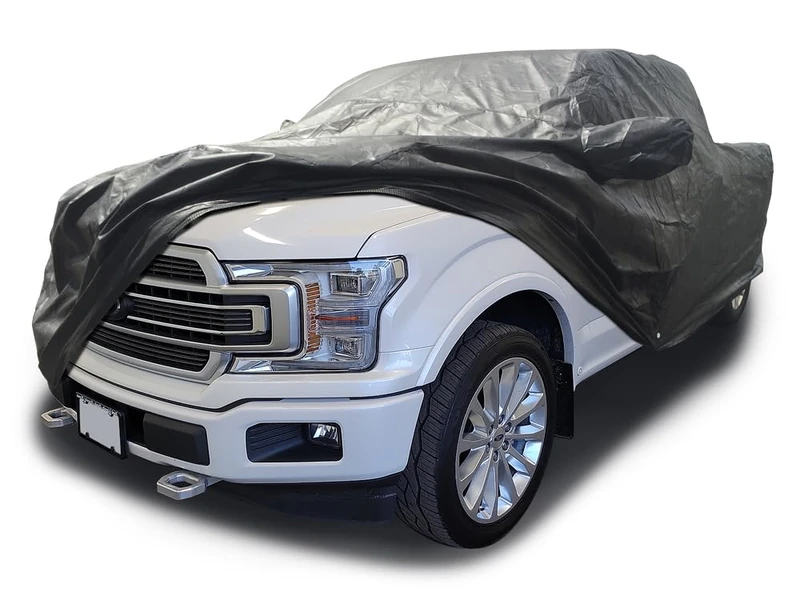 Xtrashield CarsCover 100% Sunblock Custom Fit 2001-2017 Ford F150 Crew Cab 5.5ft Short Bed Box Truck Car Cover Black