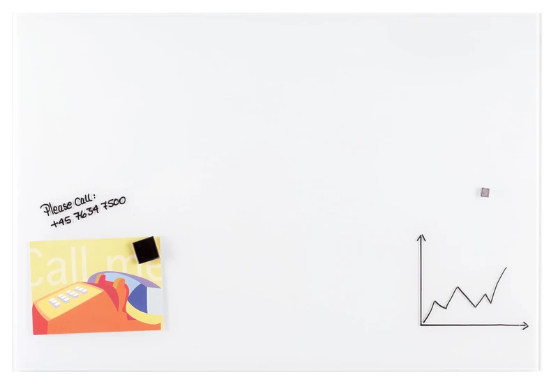 Magnetic Glass Board 60 x 45 CM White - Image 1