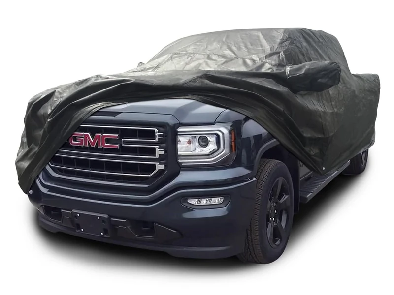CarsCover 100% Sunblock Custom Fit 2003-2017 GMC Sierra 1500 2500 3500 Crew Cab 6.5ft Short Bed Truck Car Cover Xtrashield Black
