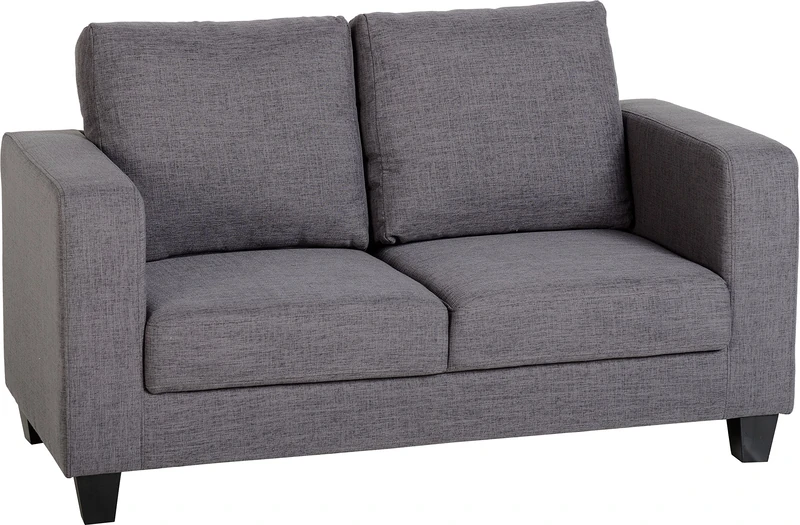 Seconique Tempo Two Seater Sofa in Grey Fabric