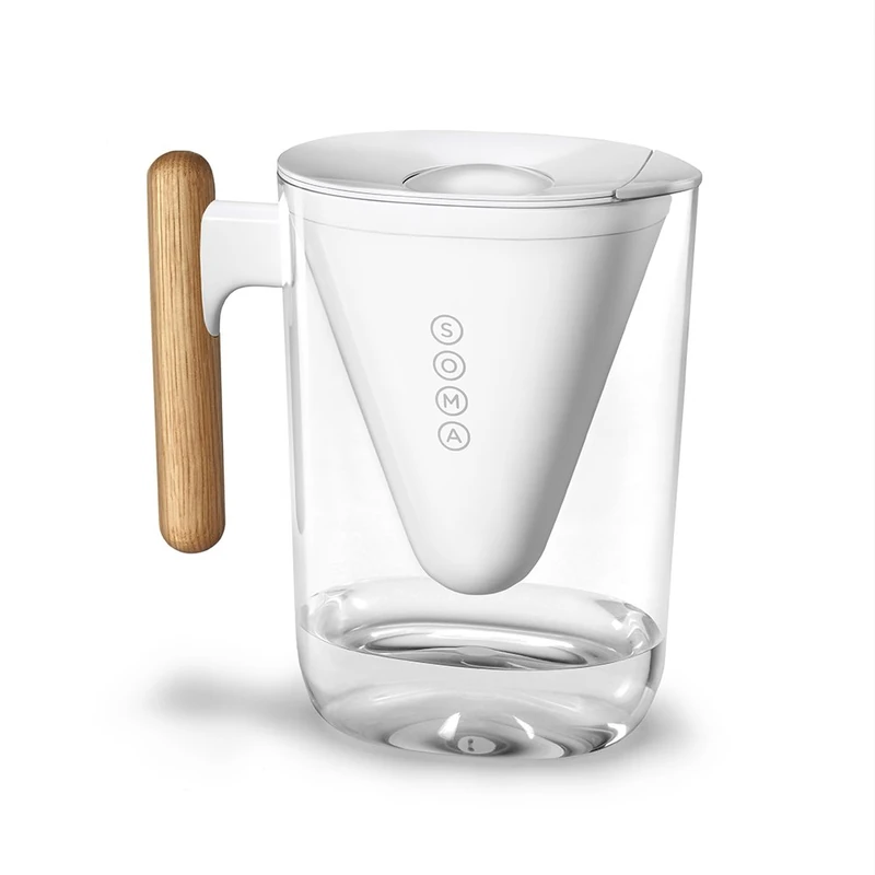 SOMA Pitcher Plant-based Water Filtration, 6-Cup, White