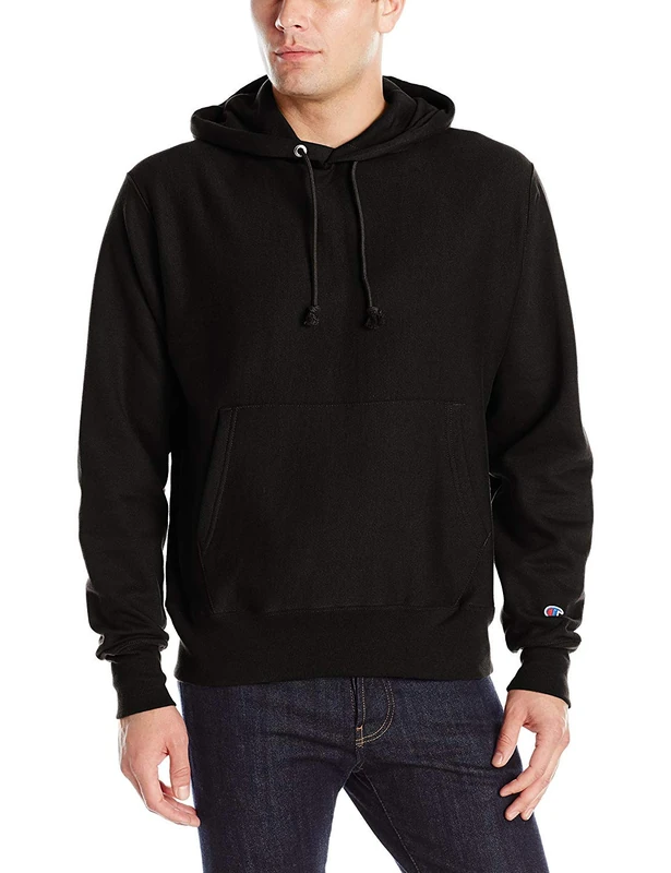 Champion Life Men's Reverse Weave Pullover Hoodie, Black-Gf68, M