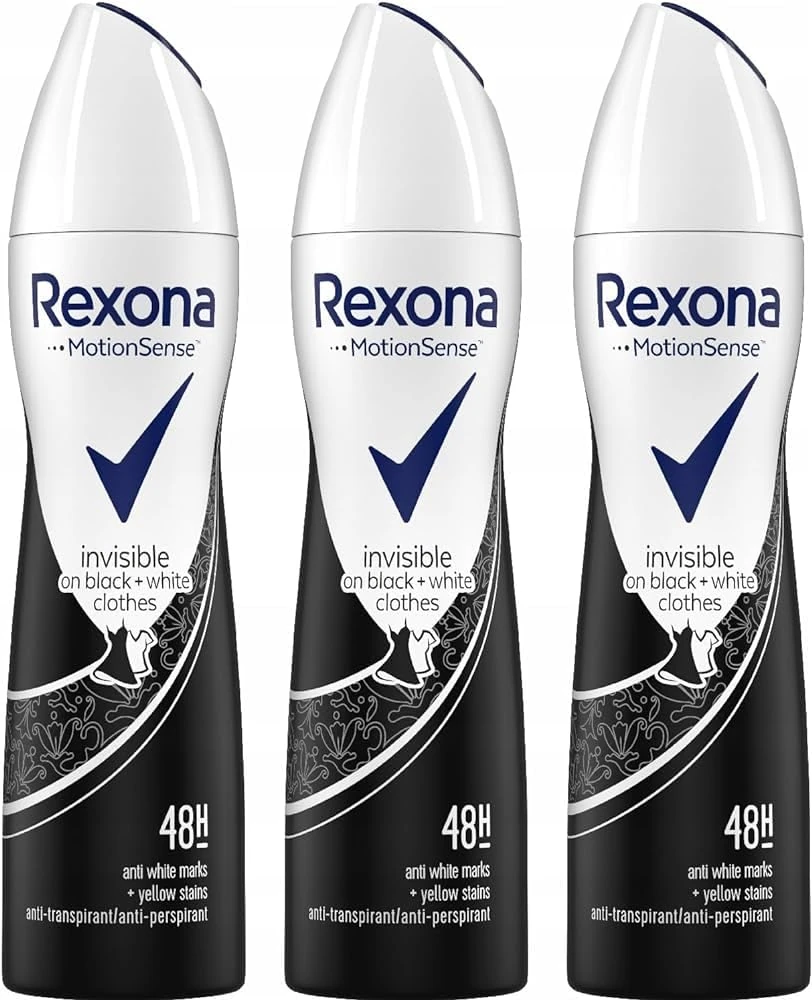 Rexona Women Invisible Diamond Deodorant Spray, Pack of 3 x 150 ml