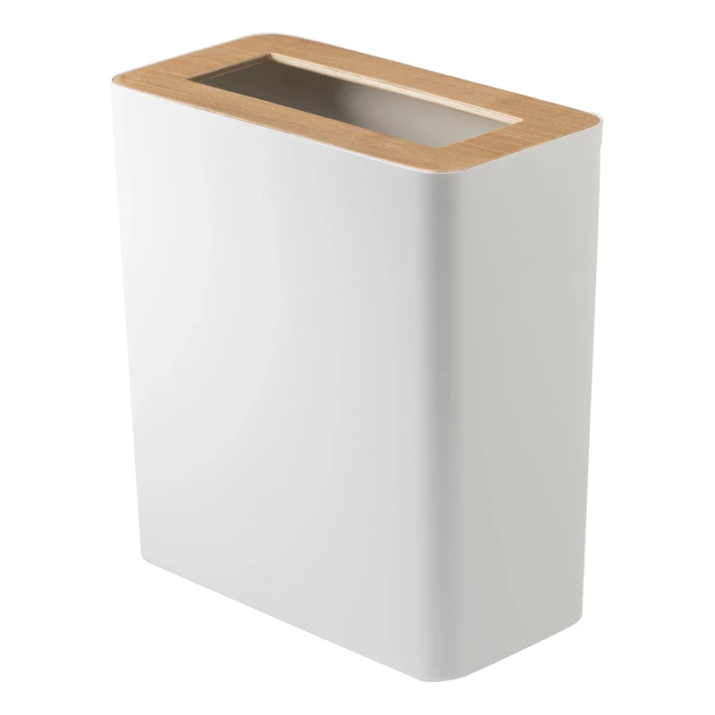 Yamazaki Rin Trash Can Square Beige, One Size