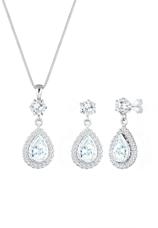 Elli 925 Sterling Silver Set Zirconia Crystals Classic Elegant 0907720516_45