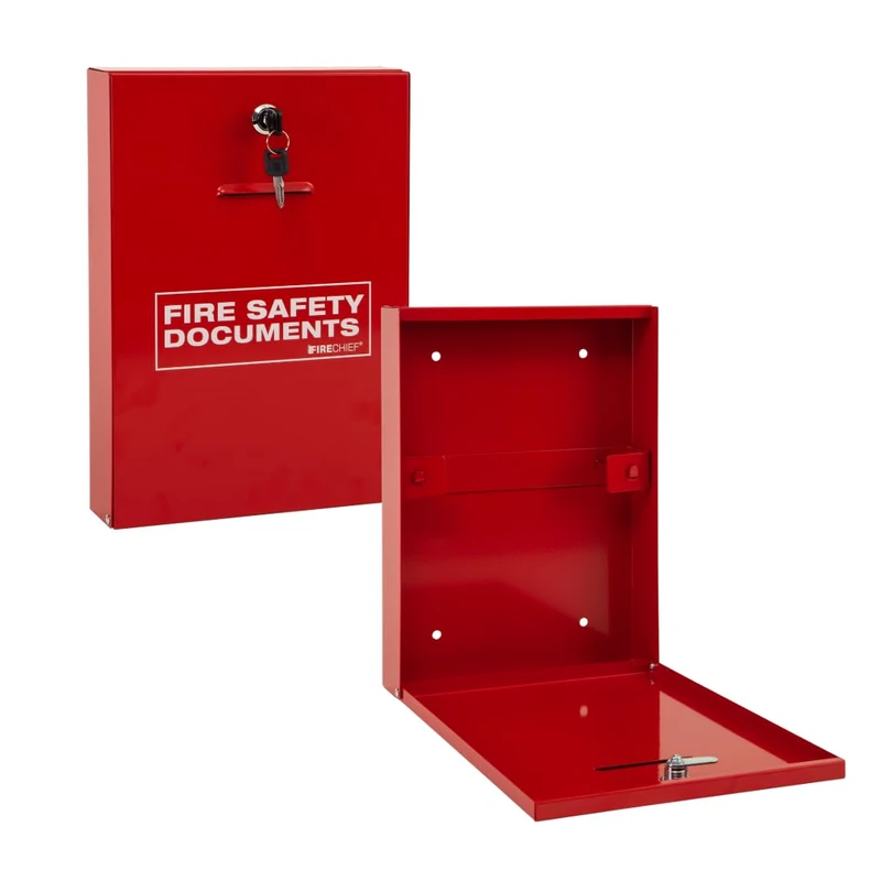Firechief DHS1 Document Holder with Key Lock, Red - Image 1
