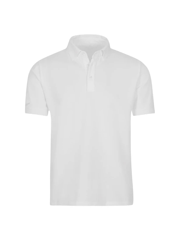 Trigema Men's Business Polo Shirt, White, XL - Image 1