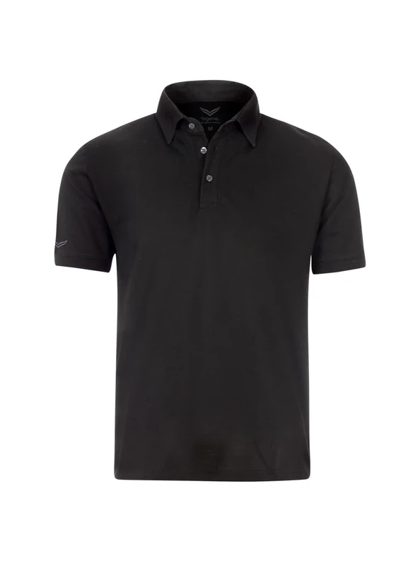 Trigema Men's Stylish collar-100% Cotton-Short sleeve-627608 Polo Shirt, Black, XL