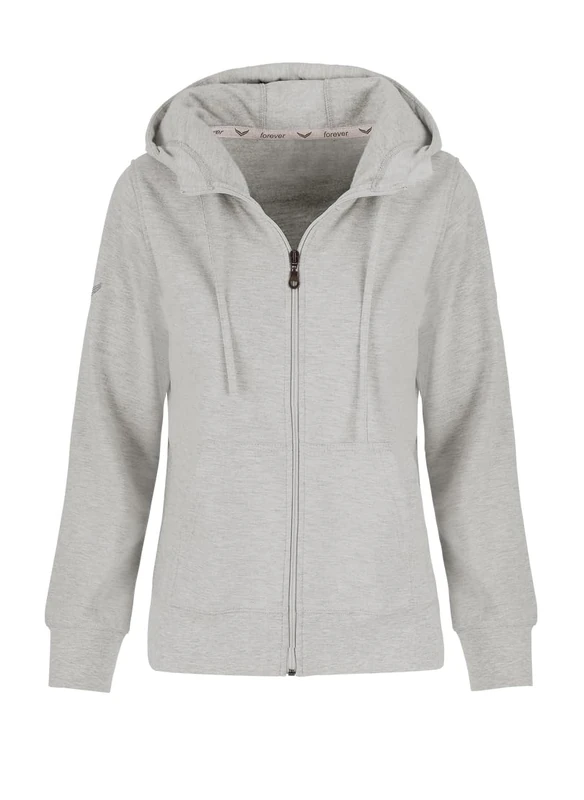 Trigema Women's 577907 Sports Hoodie, Grey (Grey Melange 110), X-Small (Size: 164)
